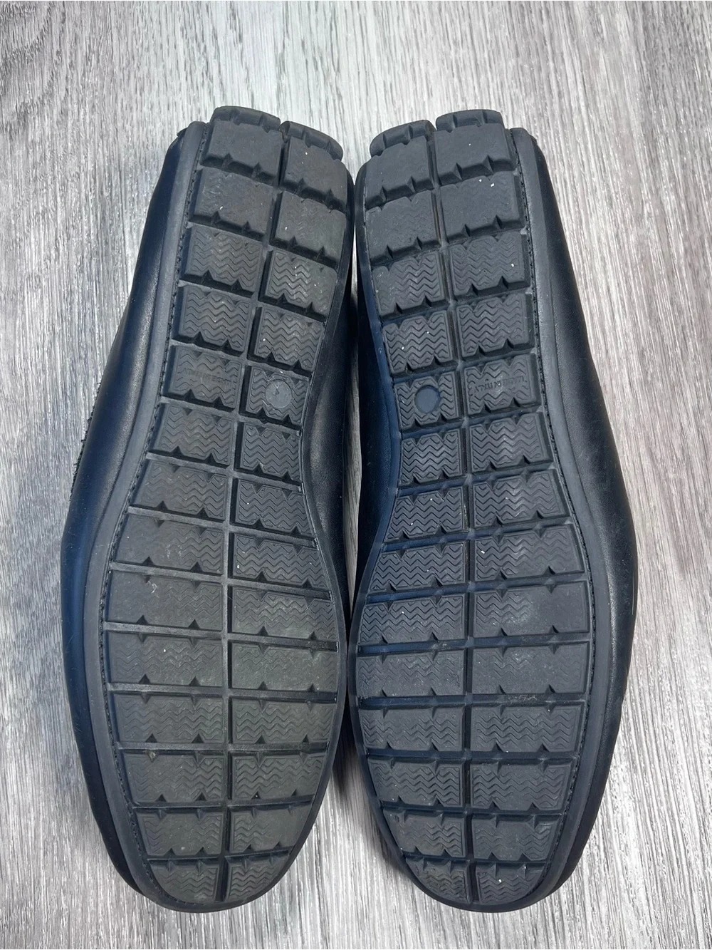 TO BOOT NEW YORK NASHUA MENS BLACK LEATHER HORSE BIT DRIVER LOAFERS SIZE 8 ITALY